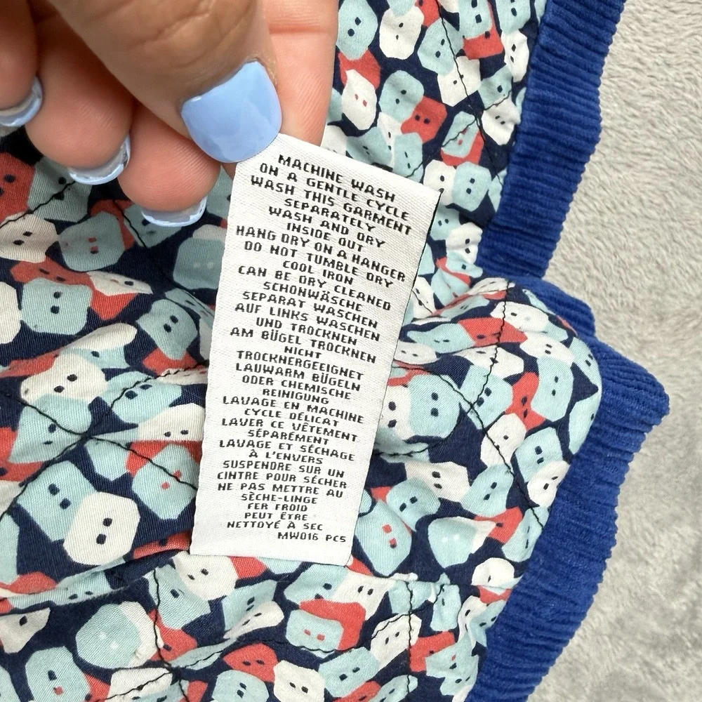 Mini Boden Corduroy Coat Girls Size 7/8 Cobalt Blue Long Outdoors Preppy